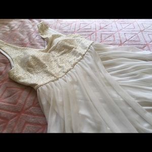 White Dress w/ Gold Accent